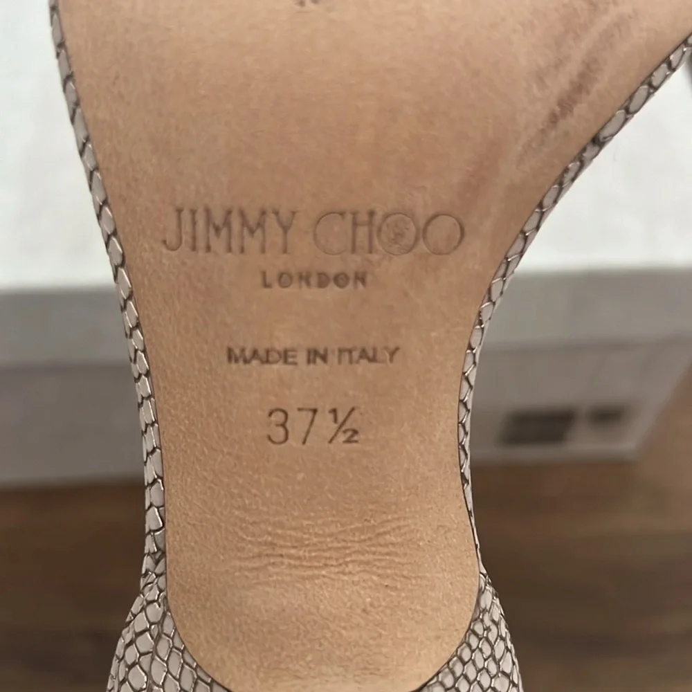 Jimmy Choo Edina 37.5 Nude - Picture 6 of 7